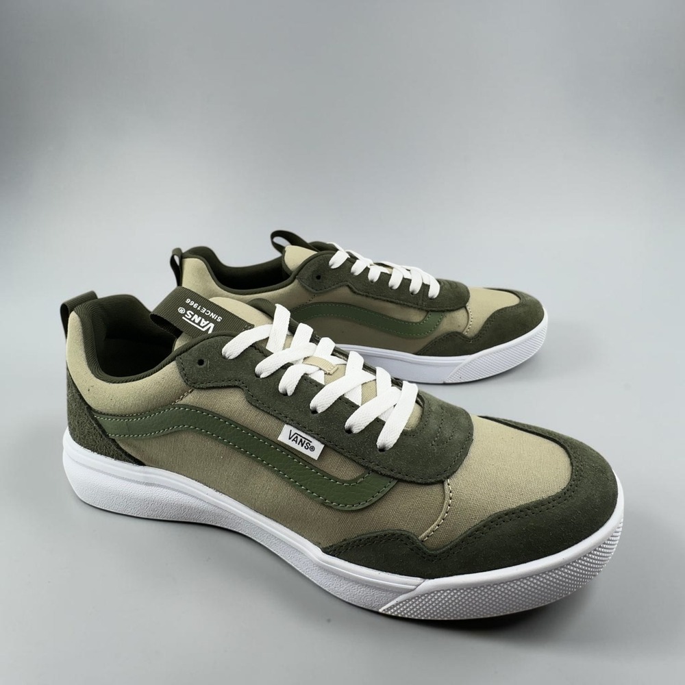 Vans Range EXP Sneakers Mens 13 Olive Green Sport Block Elm Grape Leaf Shoes NEW